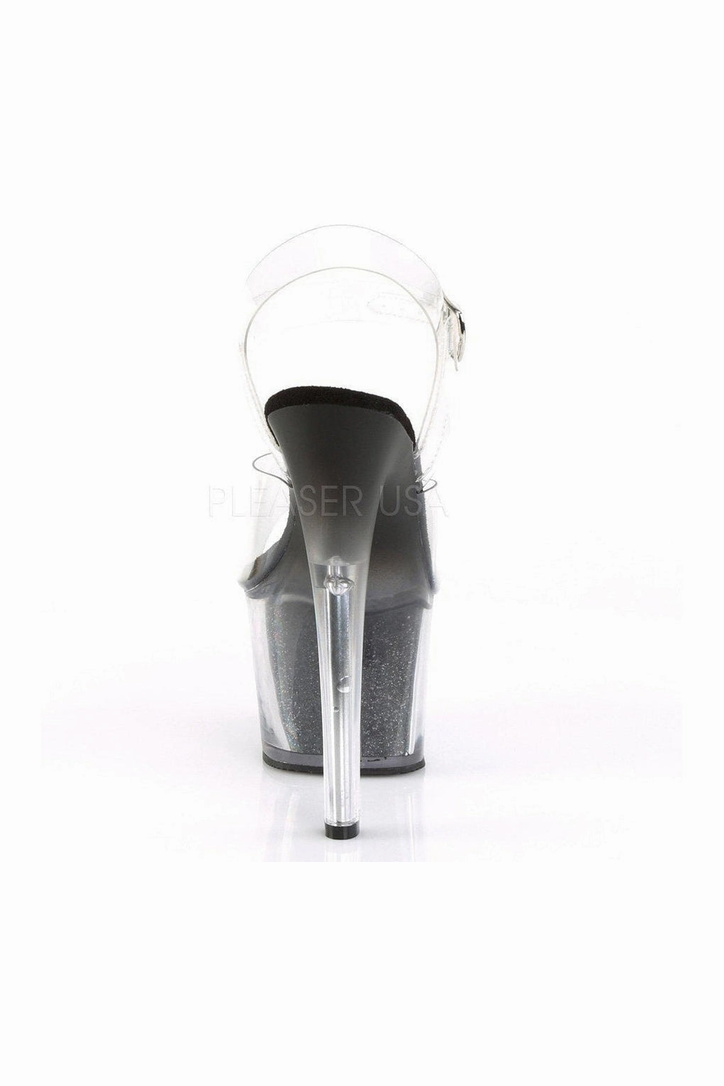 SKY-308G-T Platform Sandal  | Black Vinyl