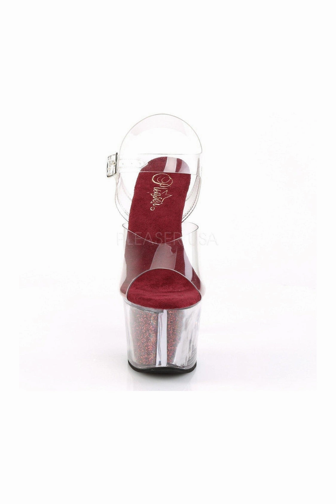 SKY-308G-T Platform Sandal  | Clear Vinyl
