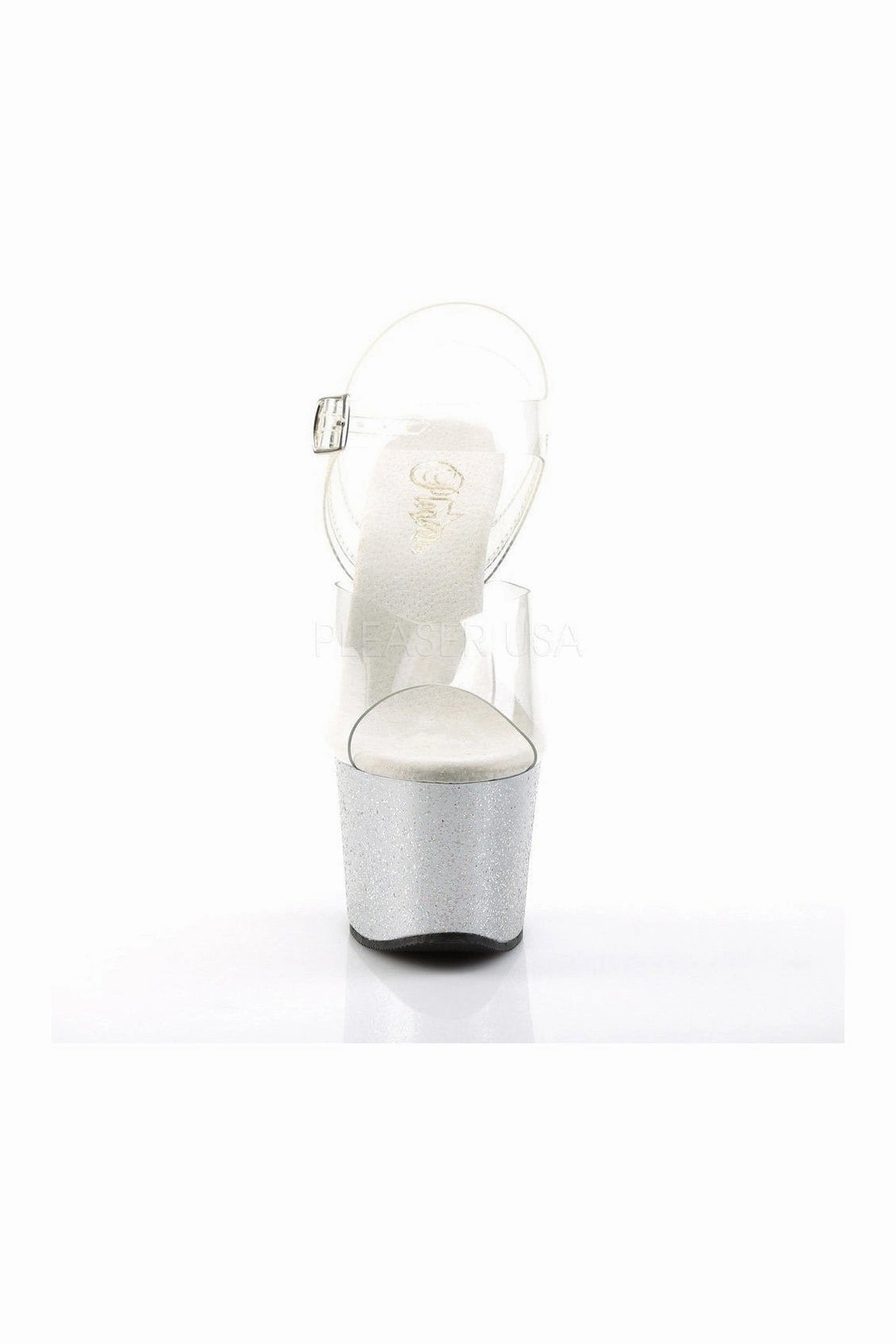 SKY-308MG Platform Sandal  | Clear Vinyl