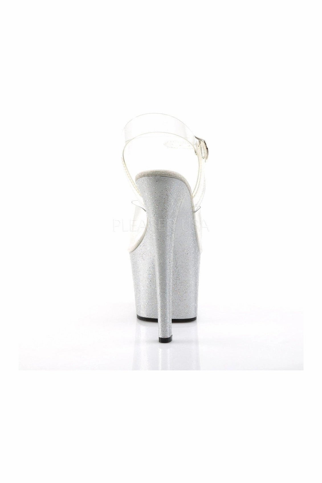 SKY-308MG Platform Sandal  | Clear Vinyl