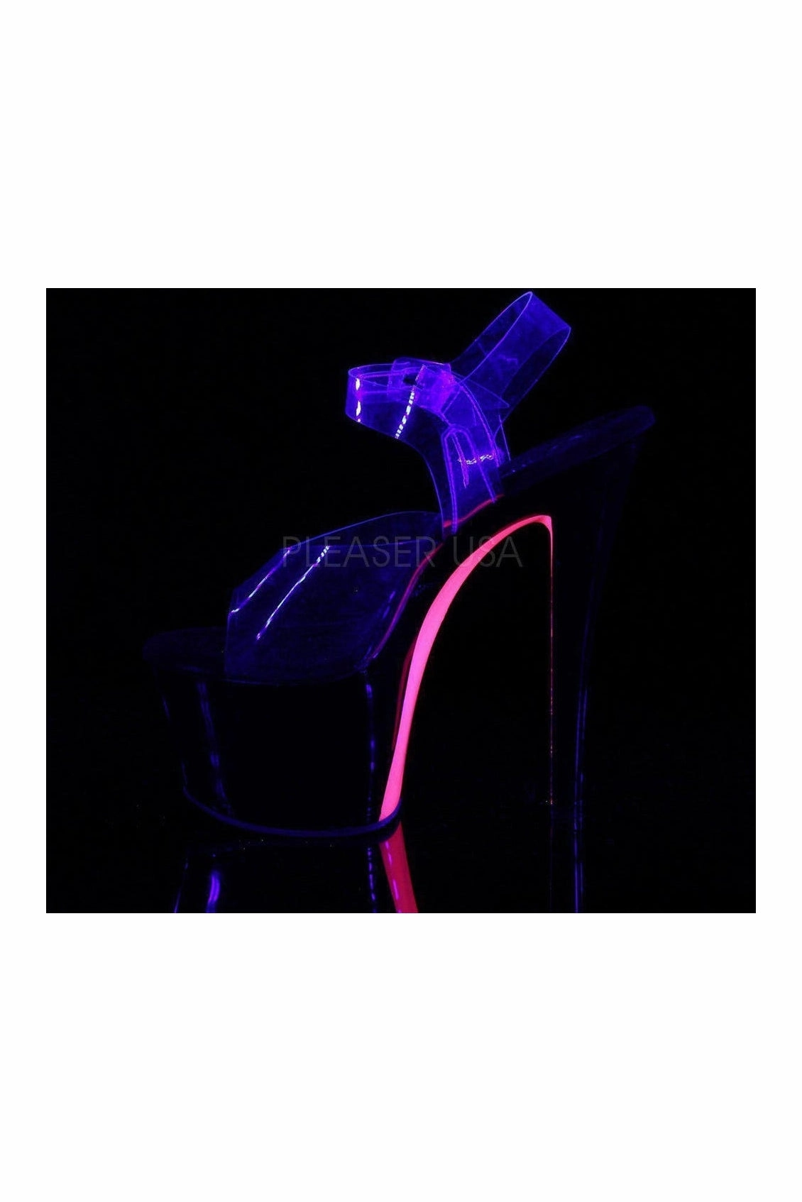 SKY-308TT Platform Sandal  | Clear Vinyl