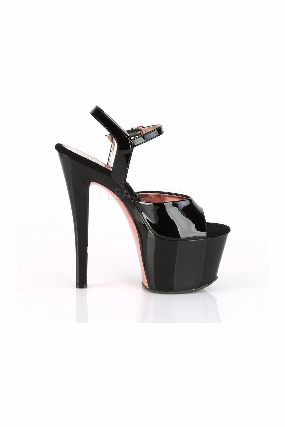 SKY-309TT Platform Sandal | Black Patent