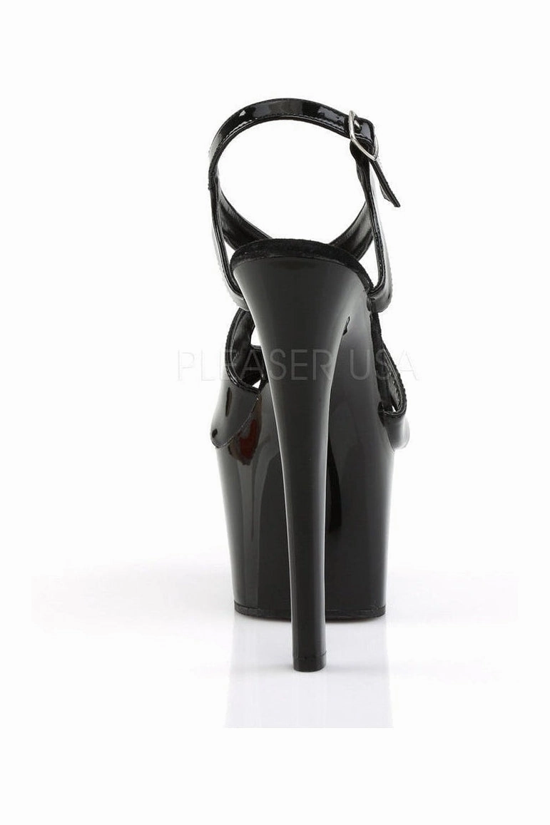 SKY-330 Platform Sandal  | Black Patent