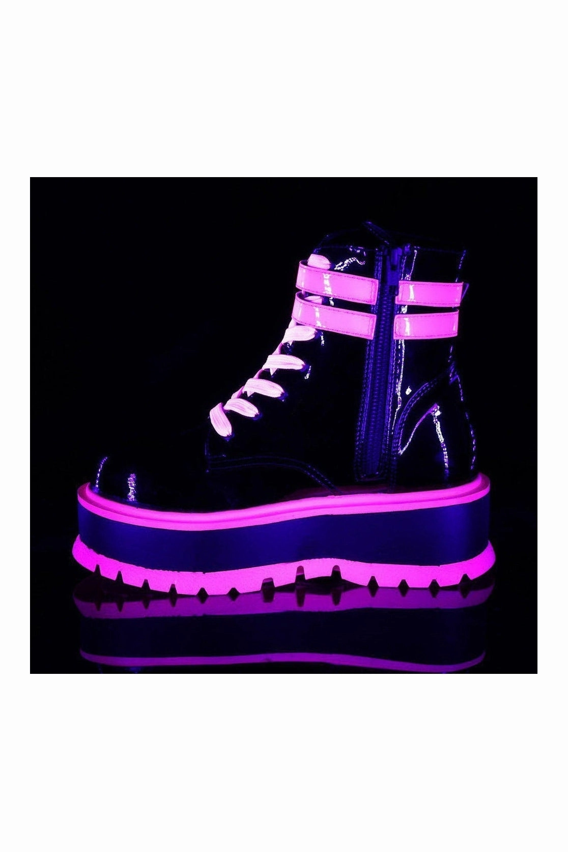 SLACKER-52 Ankle Boot | Black Patent