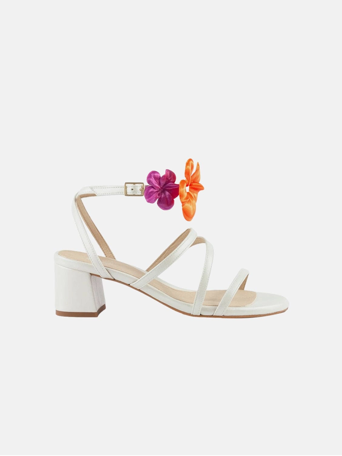 Sofa Vegan Leather Heeled Sandals | Pearl
