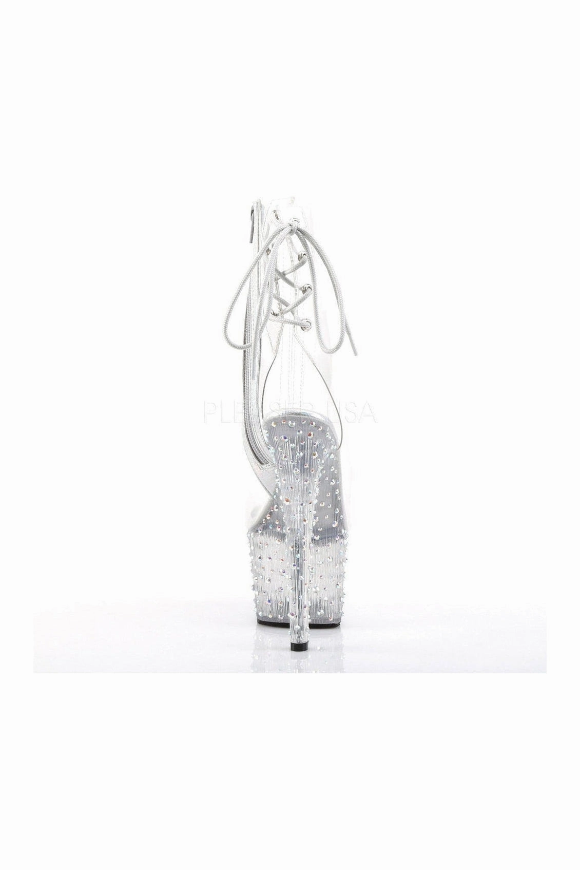 STARDANCE-1018C-7 Platform Boot  | Clear Vinyl