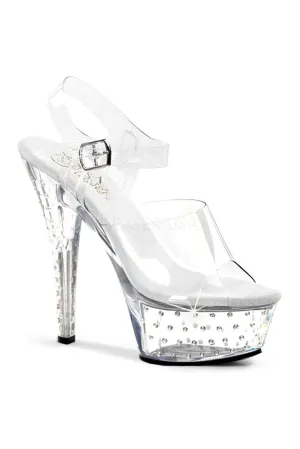 STARDUST-608 Platform Sandal  | Clear Vinyl