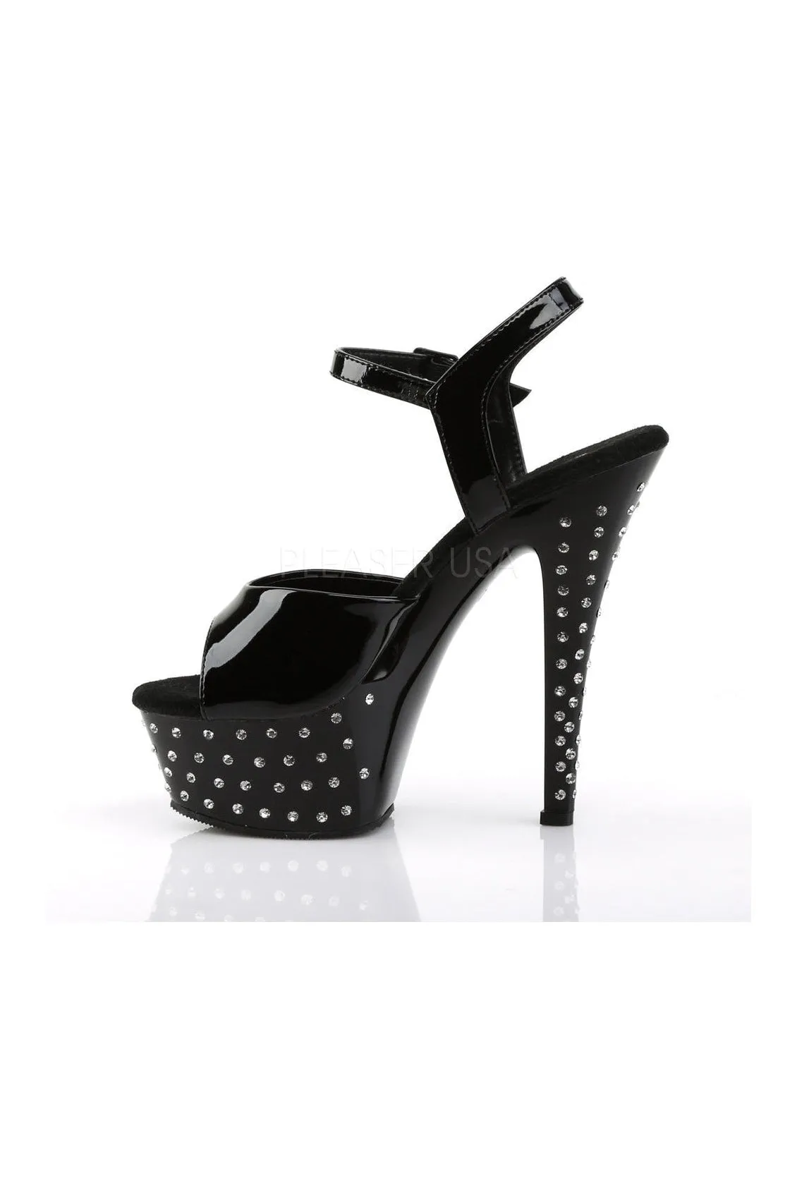 STARDUST-609 Platform Sandal  | Black Patent