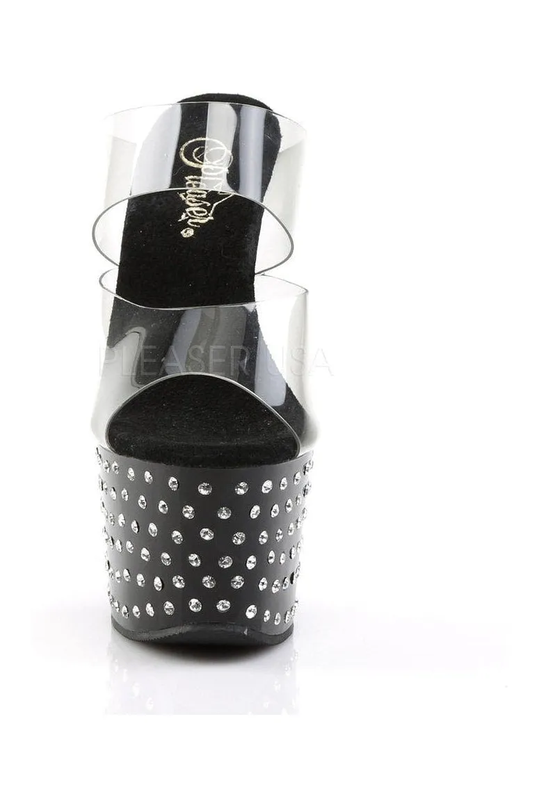 STARDUST-702 Platform Slide  | Black Vinyl