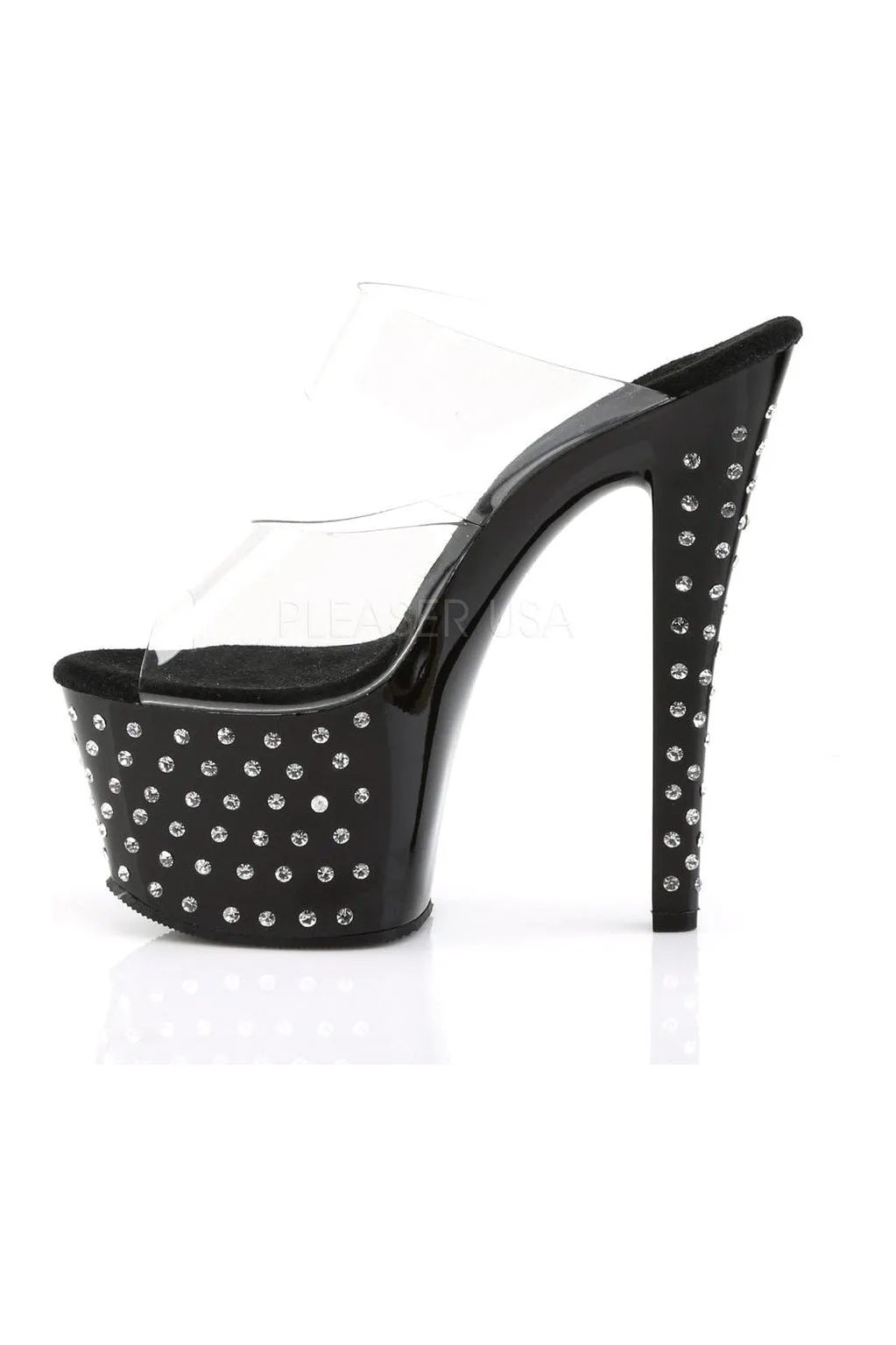 STARDUST-702 Platform Slide  | Black Vinyl