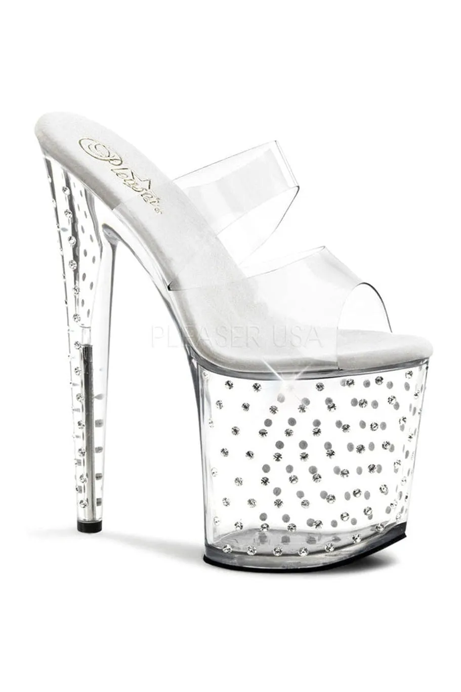 STARDUST-802 Platform Slide  | Clear Vinyl