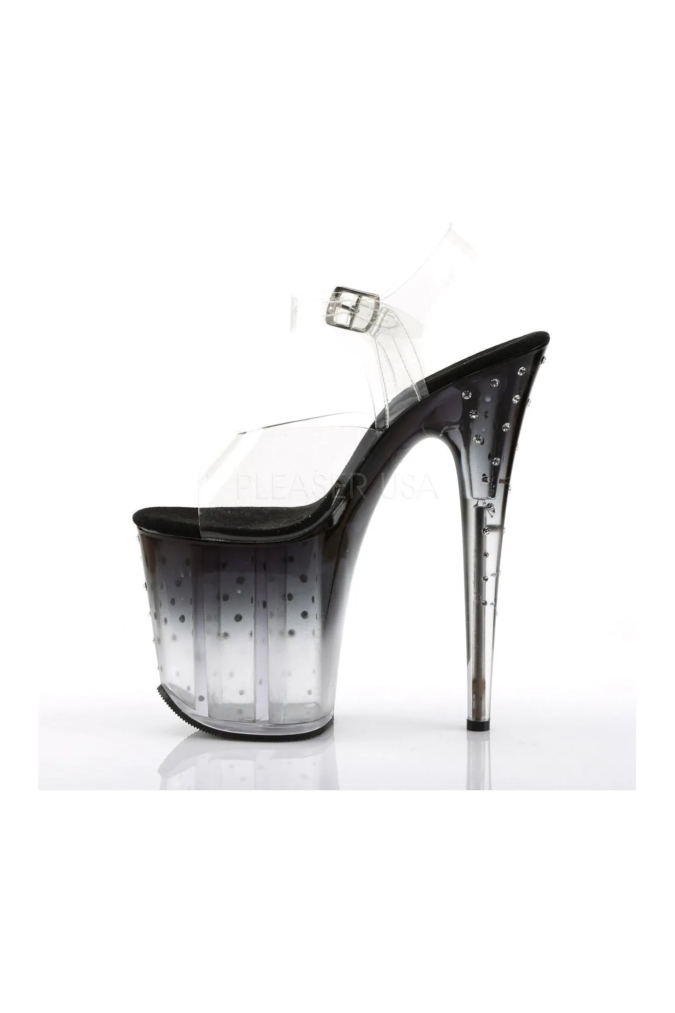 STARDUST-808T Platform Sandal  | Black Vinyl