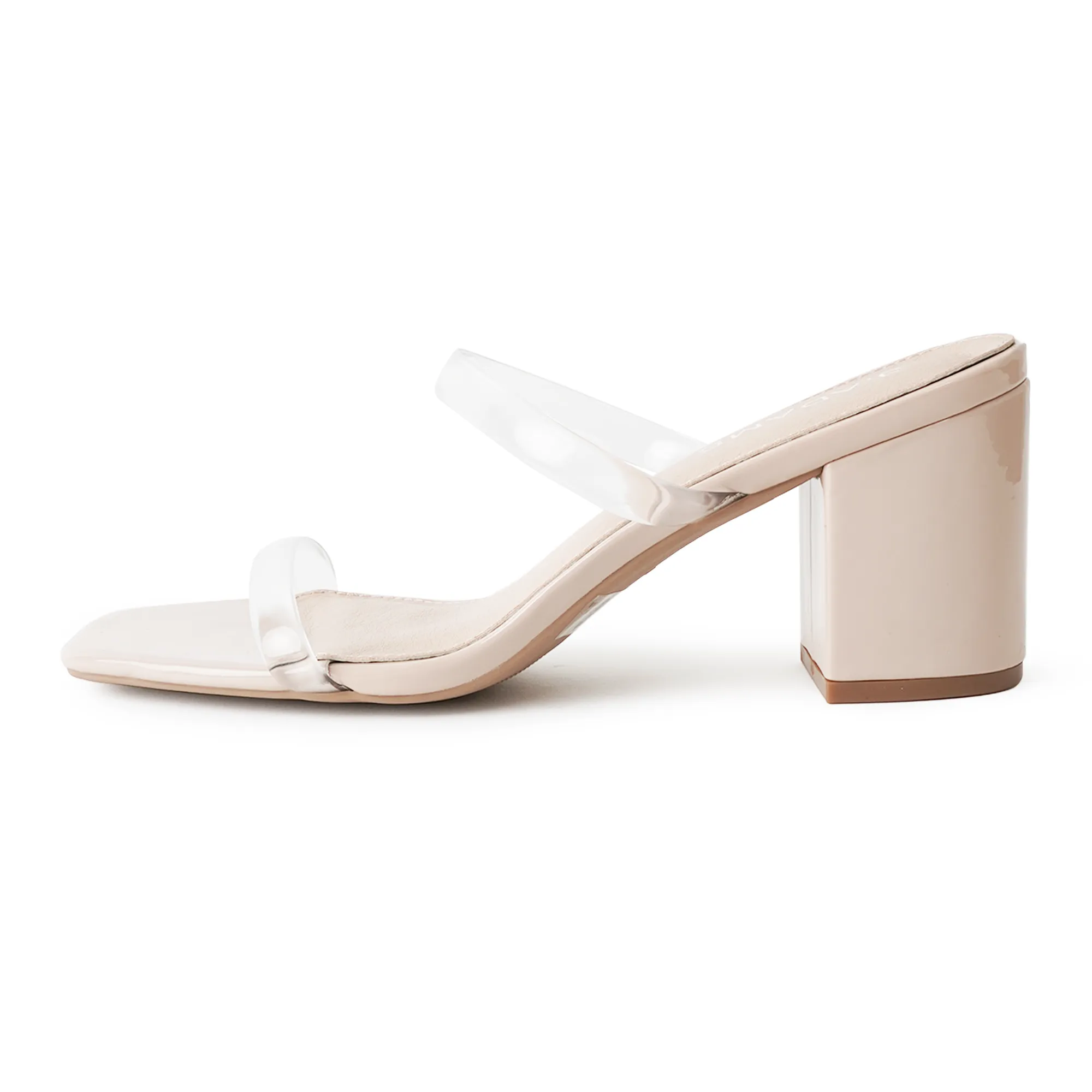 Stormi | Clear/Beige Patent