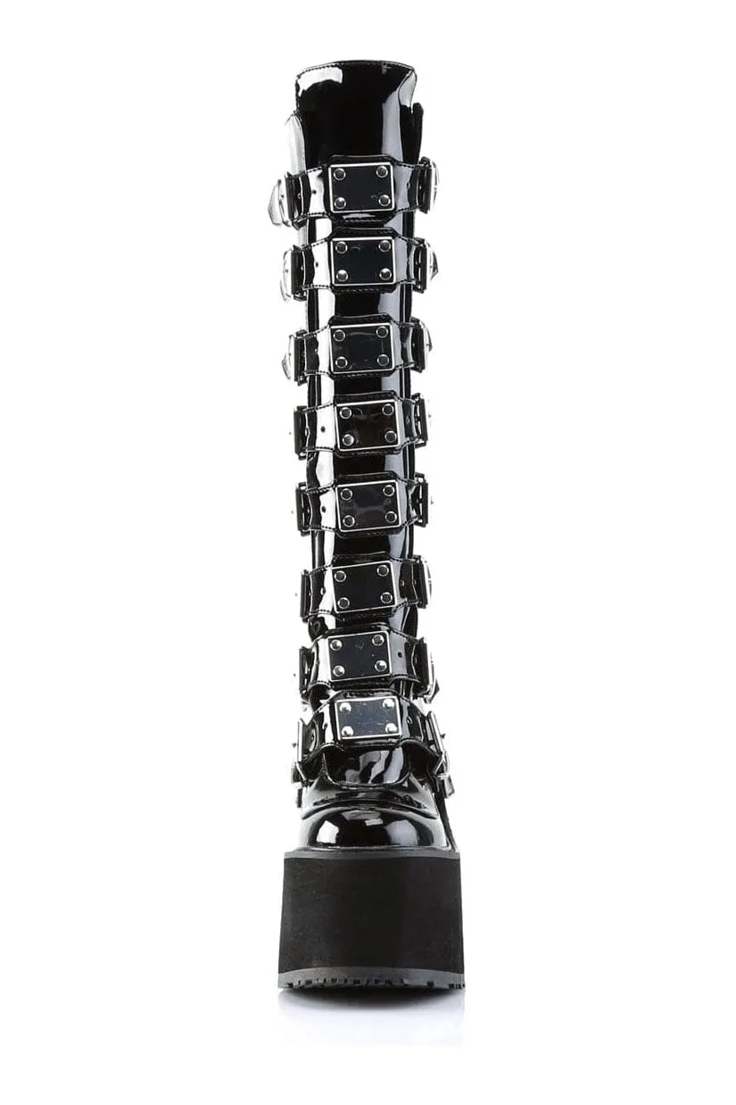 SWING-815 Black Patent Knee Boot