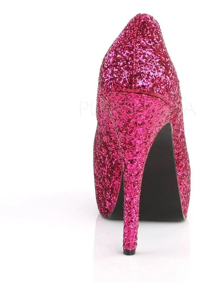 TEEZE-06GW Pump  | Fuchsia Glitter