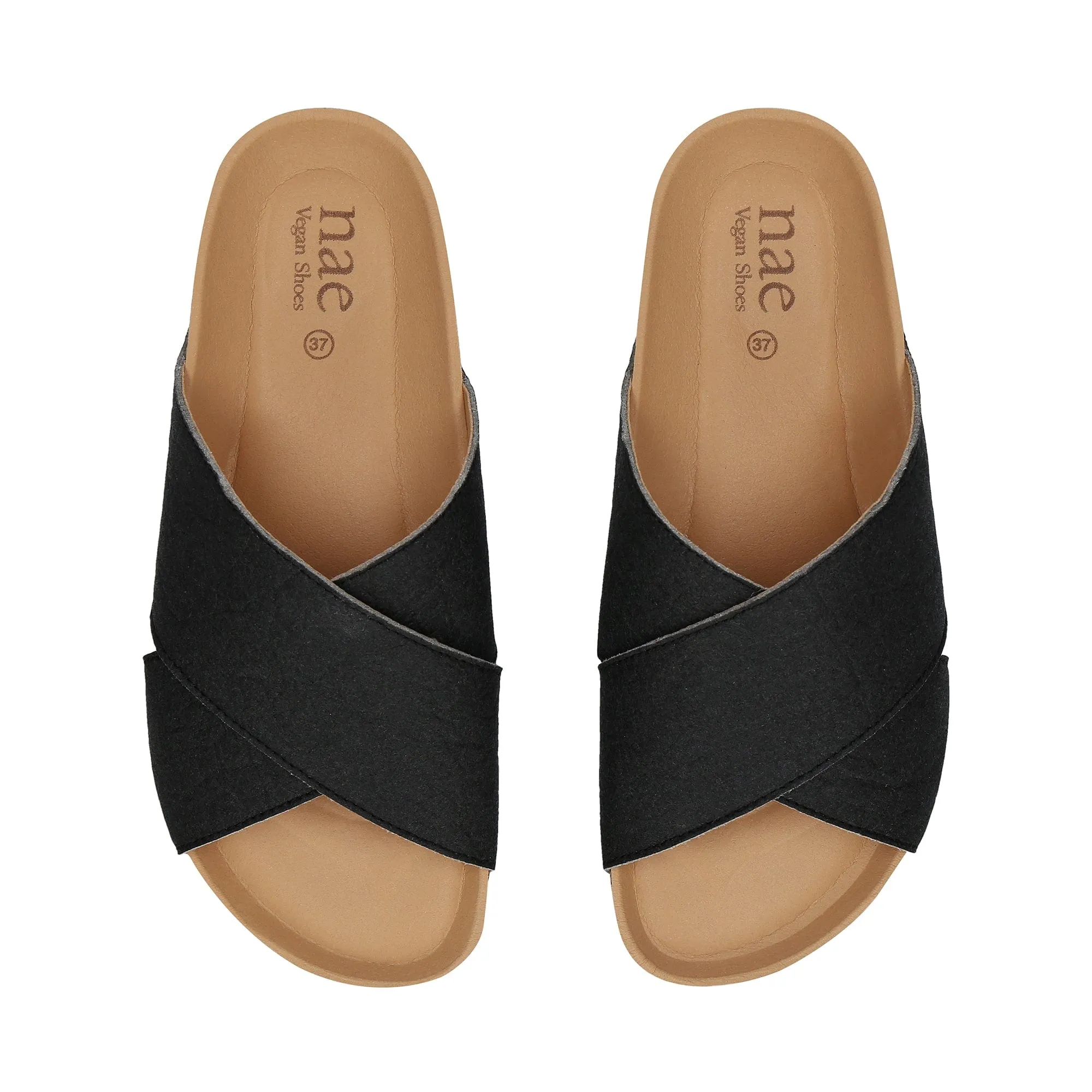 Tupai Unisex Piatex Vegan Leather Sandals | Black