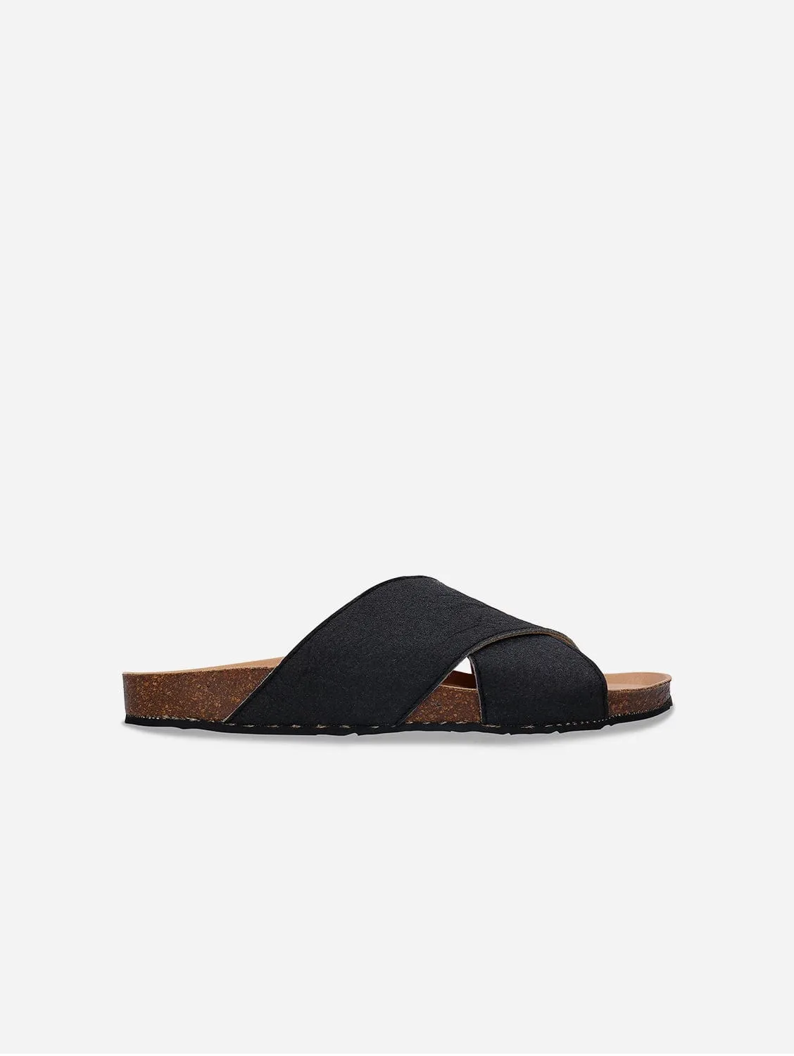 Tupai Unisex Piatex Vegan Leather Sandals | Black