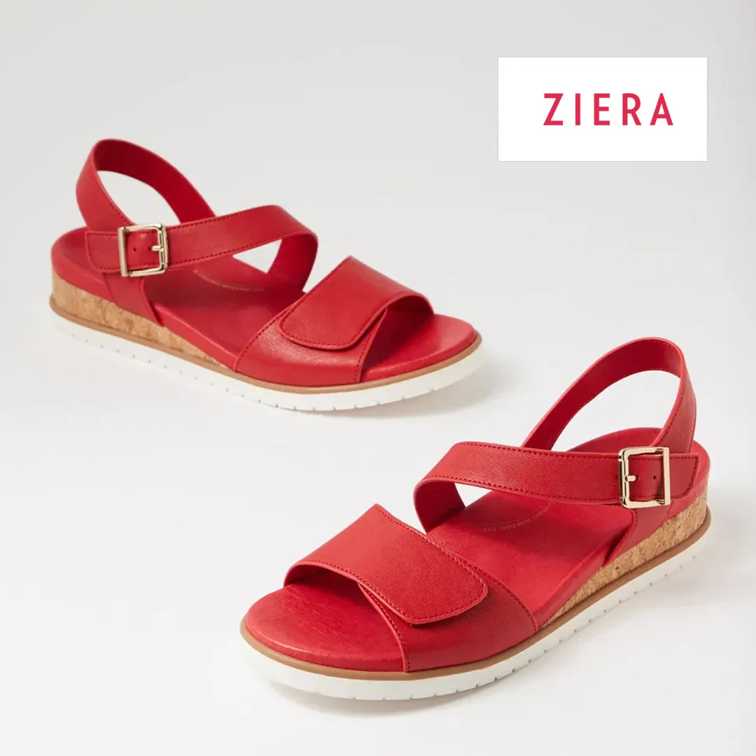 VAMSY W - RED LEATHER-WHITE-SOLE