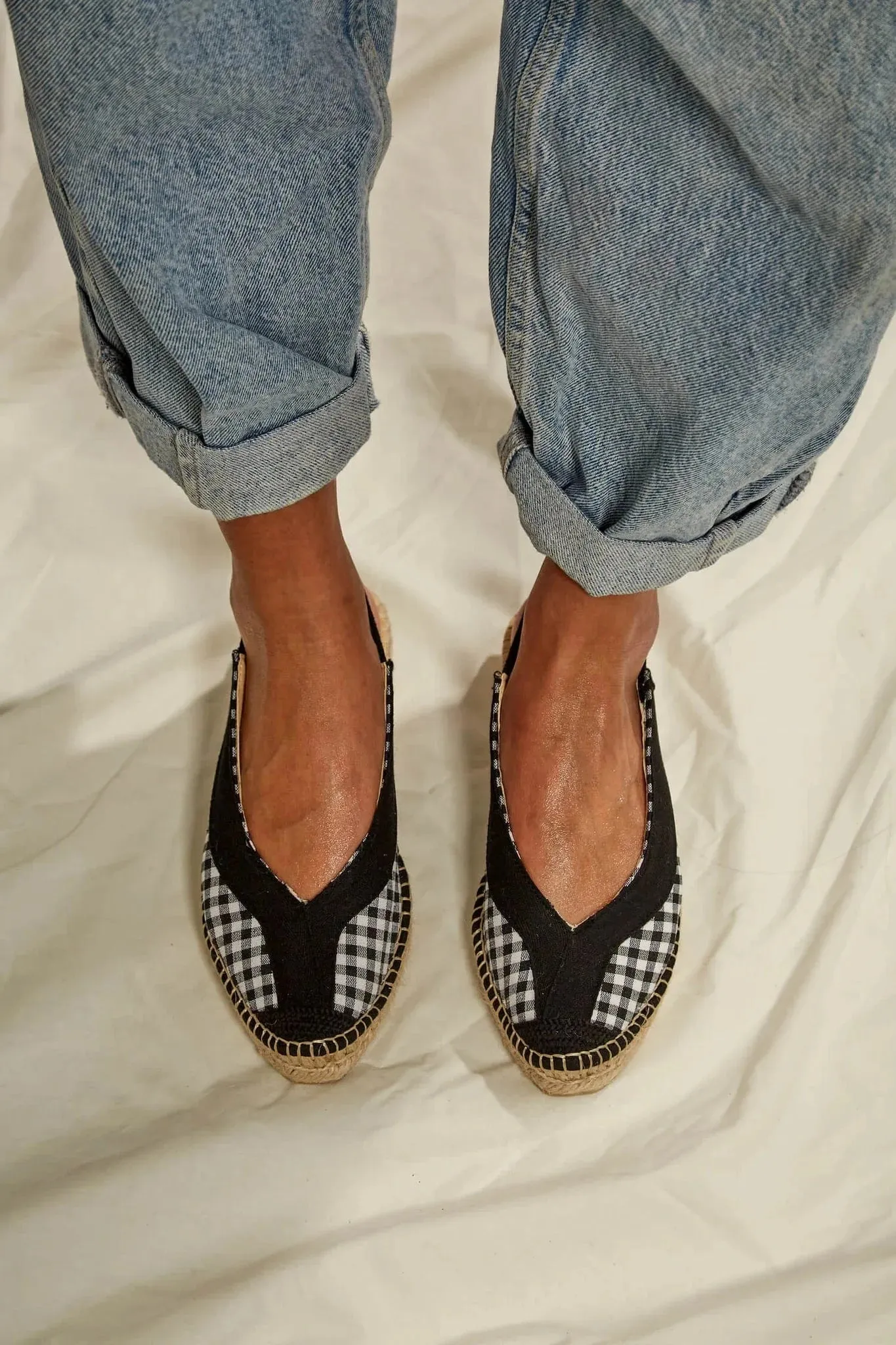 Vichy Jute Vegan Sandals | Check