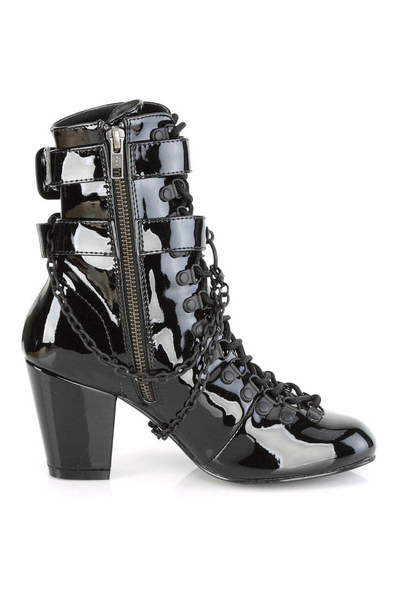 VIVIKA-128 Ankle Boot | Black Patent