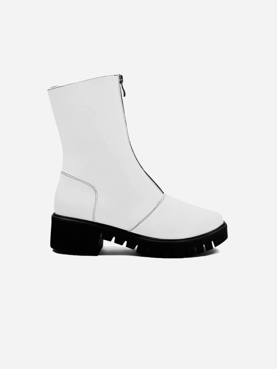 Women's Cyber Desserto Cactus Leather Vegan Ankle Boots | White