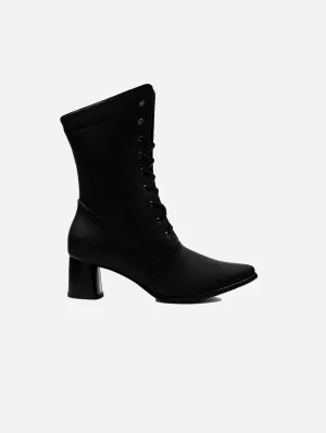 Women's Desserto Cactus Leather Vegan Ankle Boots | Black