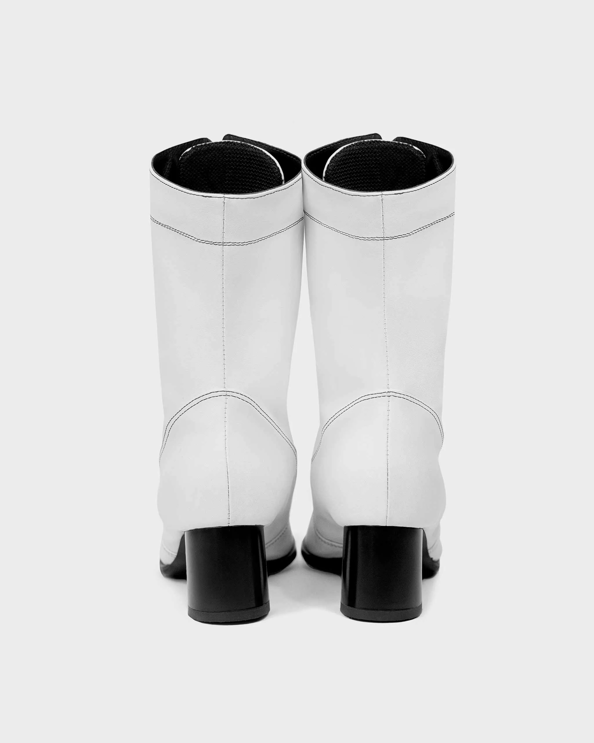 Women's Desserto Cactus Leather Vegan Ankle Boots | White