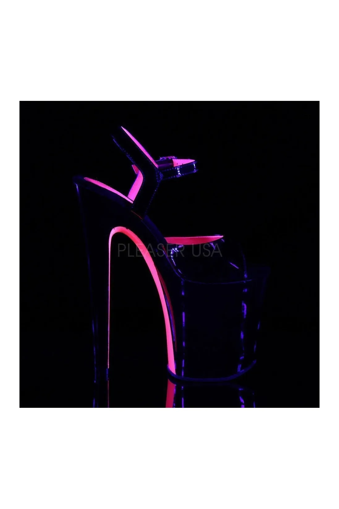 XTREME-809TT Platform Sandal  | Black Patent