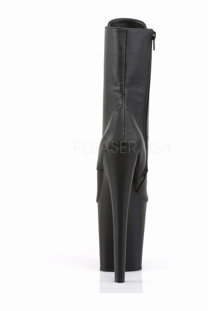 XTREME-1020 Platform Boot  | Black Faux Leather