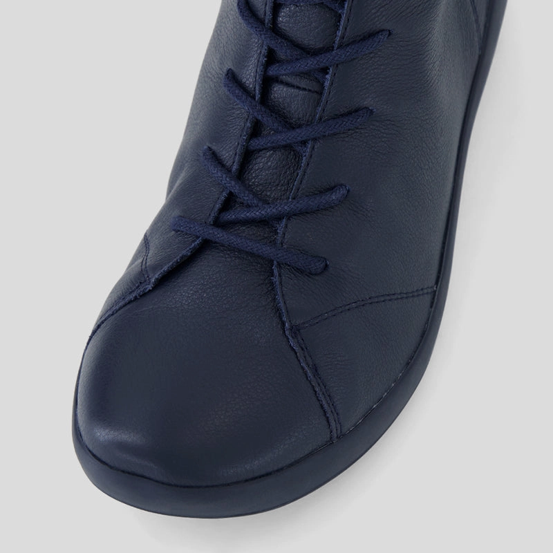 YORKERS XW - NAVY LEATHER SUEDE LACE UP BOOTS